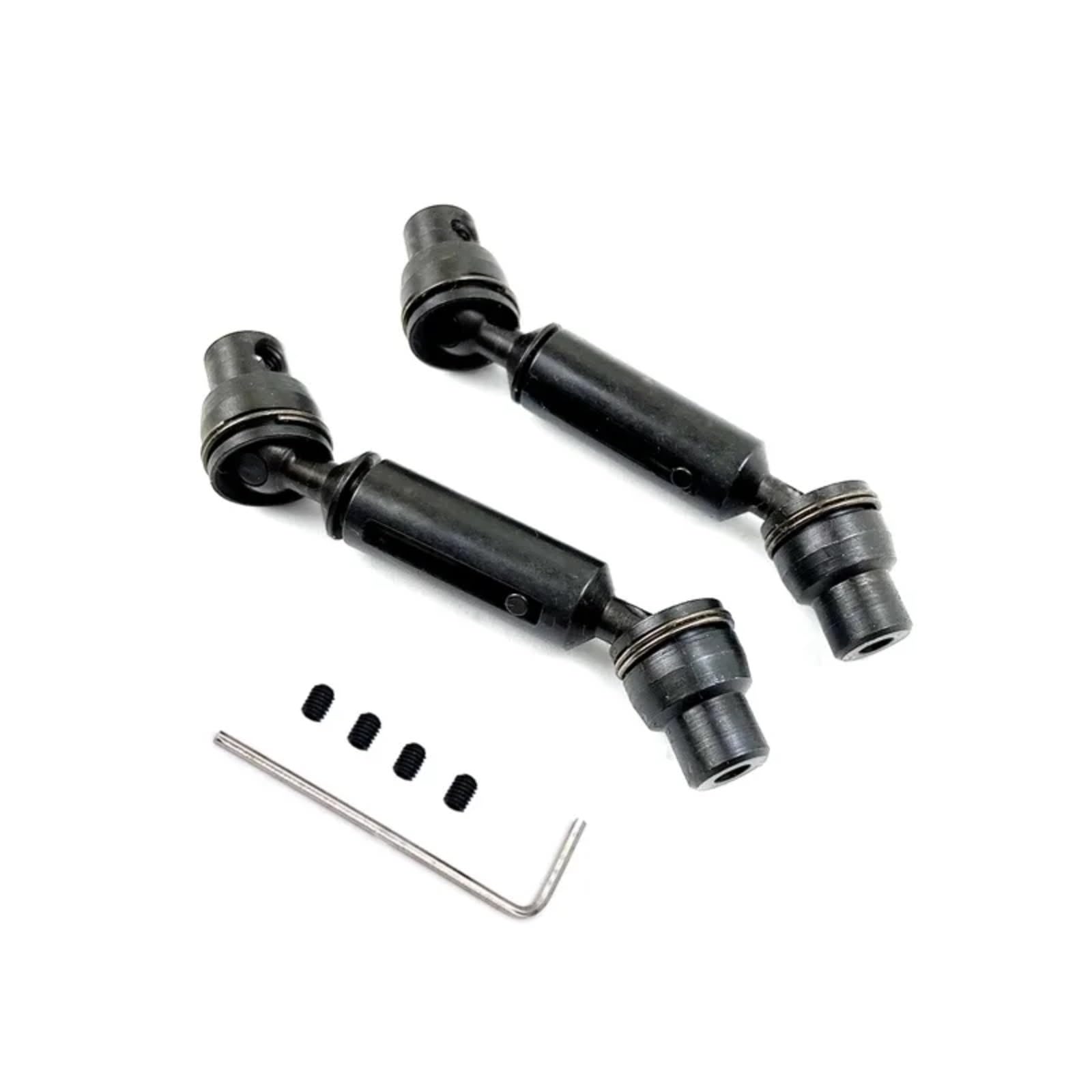 TOQPCZA Für WPL Für C14 C24 D12 B14 B24 B16 B36 Für MN Für D90 MN98 MN99S Metall Antriebswelle Antriebswelle CVD 4x4 6x6 4WD 6WD RC Auto Upgrades Teile RC Autoteile(Black,4x4) von TOQPCZA