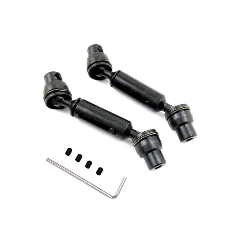 TOQPCZA Für WPL Für C14 C24 D12 B14 B24 B16 B36 Für MN Für D90 MN98 MN99S Metall Antriebswelle Antriebswelle CVD 4x4 6x6 4WD 6WD RC Auto Upgrades Teile RC Autoteile(Black,4x4) von TOQPCZA