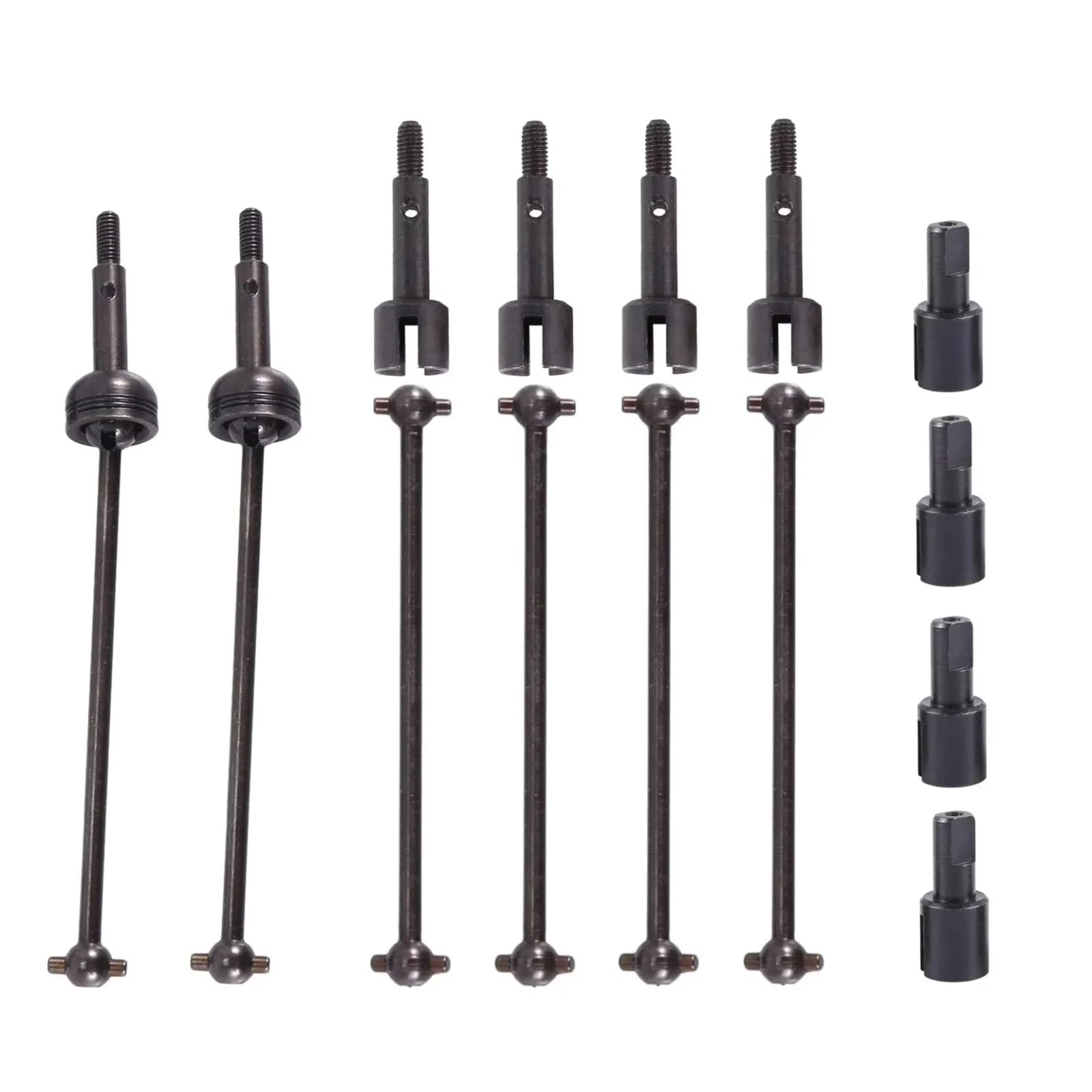 TOQPCZA Für Wltoys 144001 144002 144010 124007 124016 124018 124019 RC Auto Metall Antriebswelle CVD Dogbone Differential Cup Upgrade Teile 14 Stücke RC-Differentialbecher(Black) von TOQPCZA