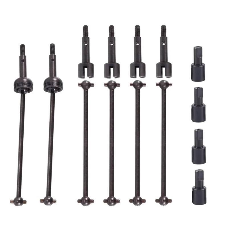 TOQPCZA Für Wltoys 144001 144002 144010 124007 124016 124018 124019 RC Auto Metall Antriebswelle CVD Dogbone Differential Cup Upgrade Teile 14 Stücke RC-Differentialbecher(Black) von TOQPCZA