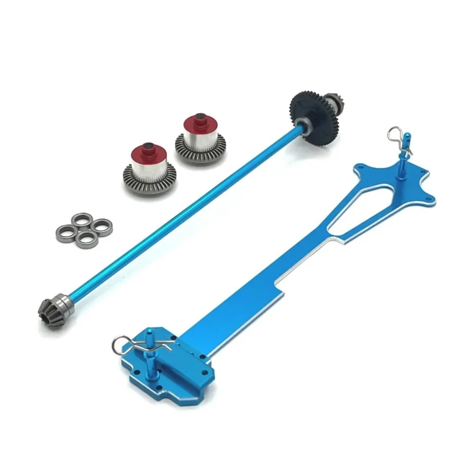 TOQPCZA Für Wltoys Für 124016 124017 124018 124019 Für RIaarIo 1/12 RC Auto Upgrade Teile Metall Zweite Boden Bord Differential Zentrale Antriebswelle RC Autoteile(Blue) von TOQPCZA
