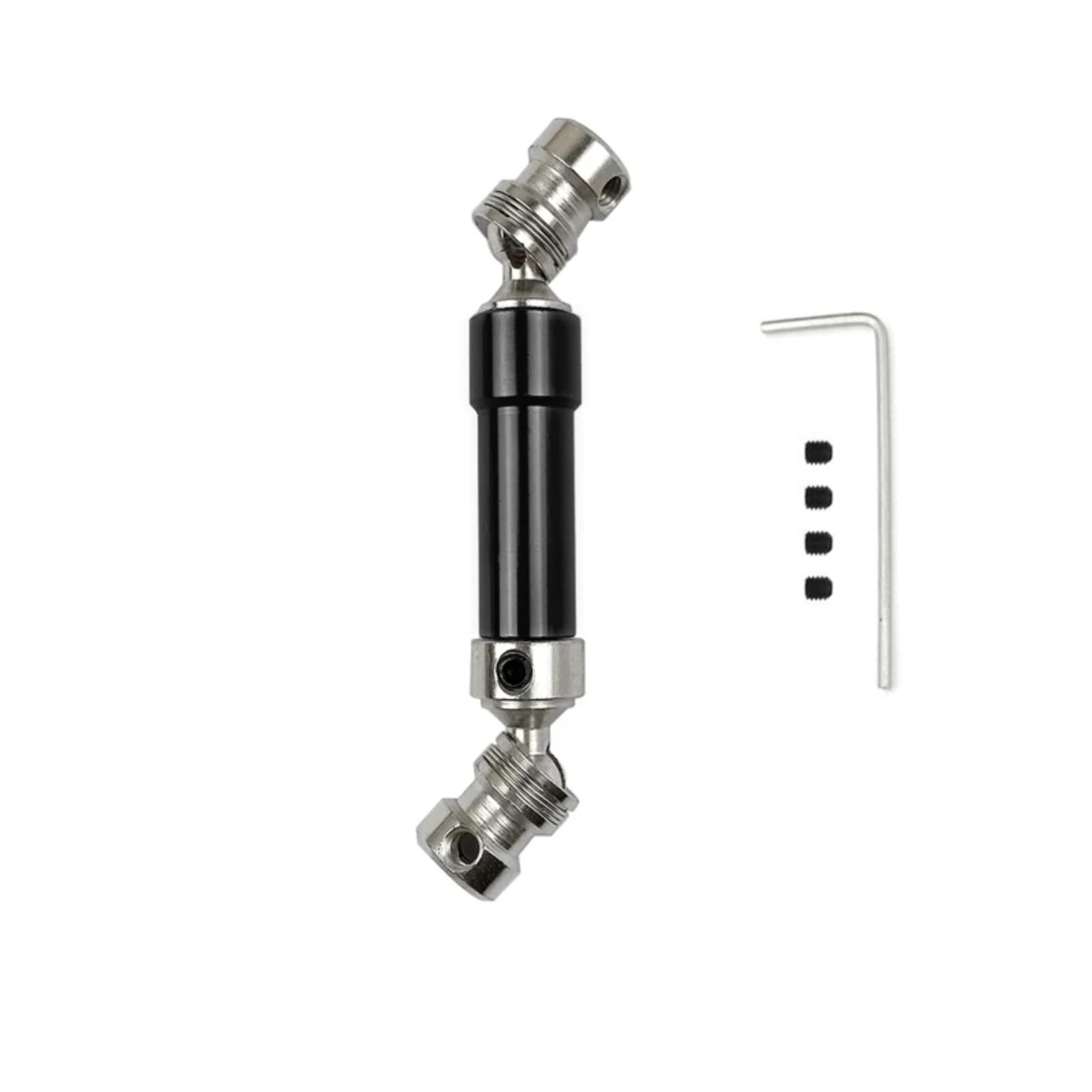 TOQPCZA Für Wltoys Für 12427 12423 12428 12429 1/12 RC Auto Upgrade Teile Zubehör Metall Hinten Antriebswelle 80mm-100mm RC Autoteile(Black) von TOQPCZA