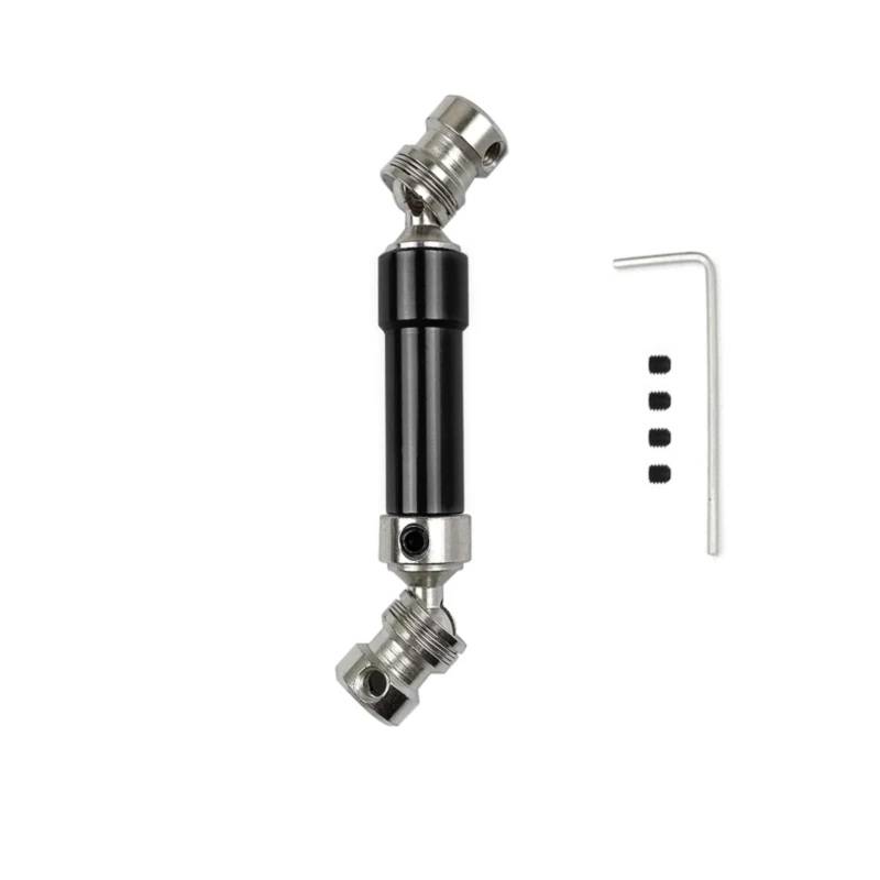 TOQPCZA Für Wltoys Für 12427 12423 12428 12429 1/12 RC Auto Upgrade Teile Zubehör Metall Hinten Antriebswelle 80mm-100mm RC Autoteile(Black) von TOQPCZA