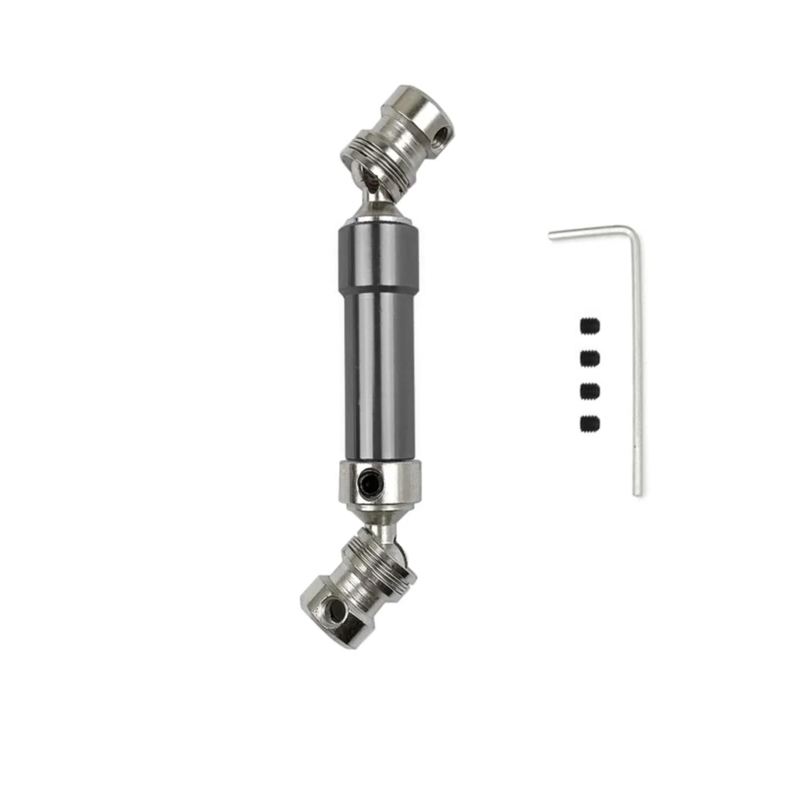 TOQPCZA Für Wltoys Für 12427 12423 12428 12429 1/12 RC Auto Upgrade Teile Zubehör Metall Hinten Antriebswelle 80mm-100mm RC Autoteile(Grey) von TOQPCZA