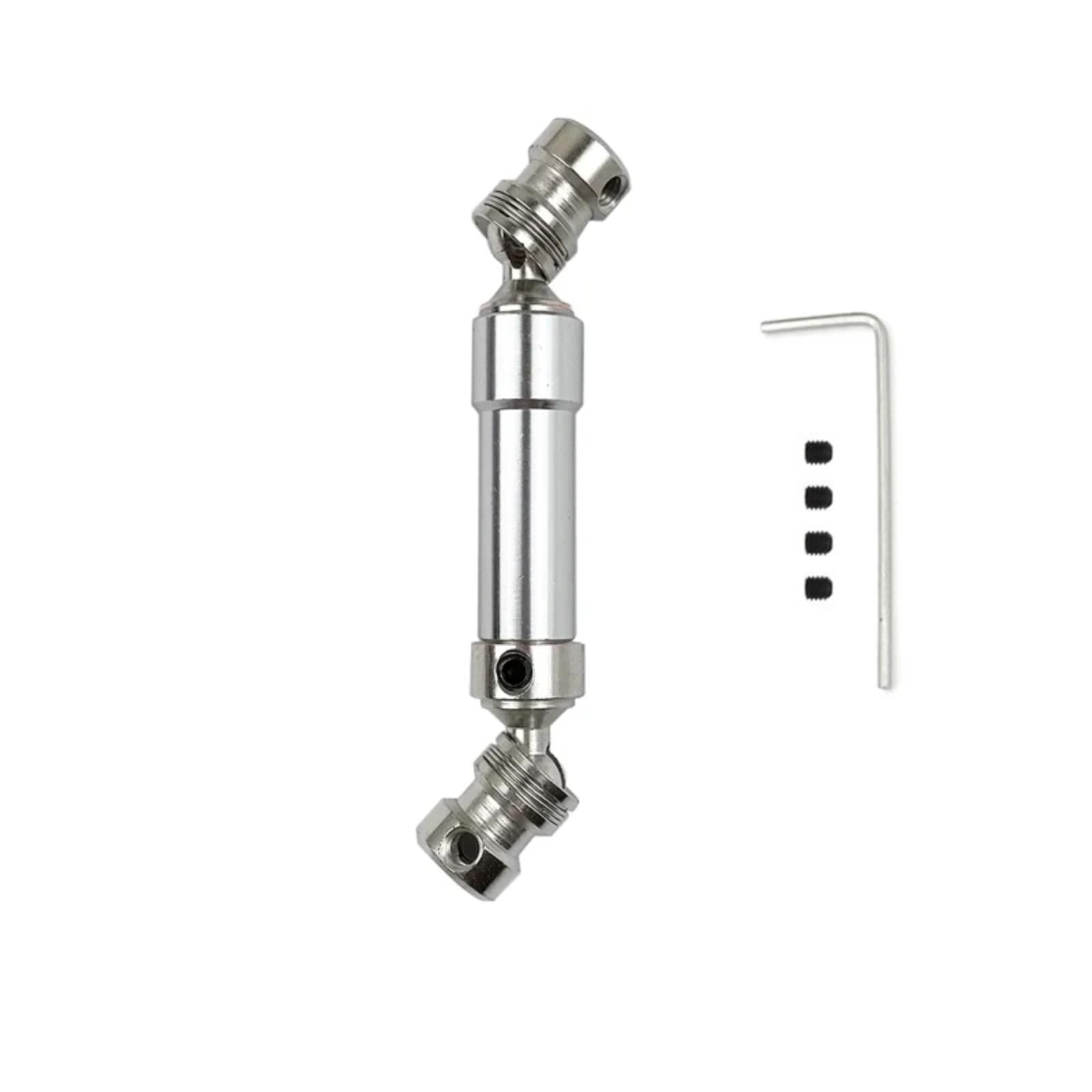 TOQPCZA Für Wltoys Für 12427 12423 12428 12429 1/12 RC Auto Upgrade Teile Zubehör Metall Hinten Antriebswelle 80mm-100mm RC Autoteile(Silver) von TOQPCZA