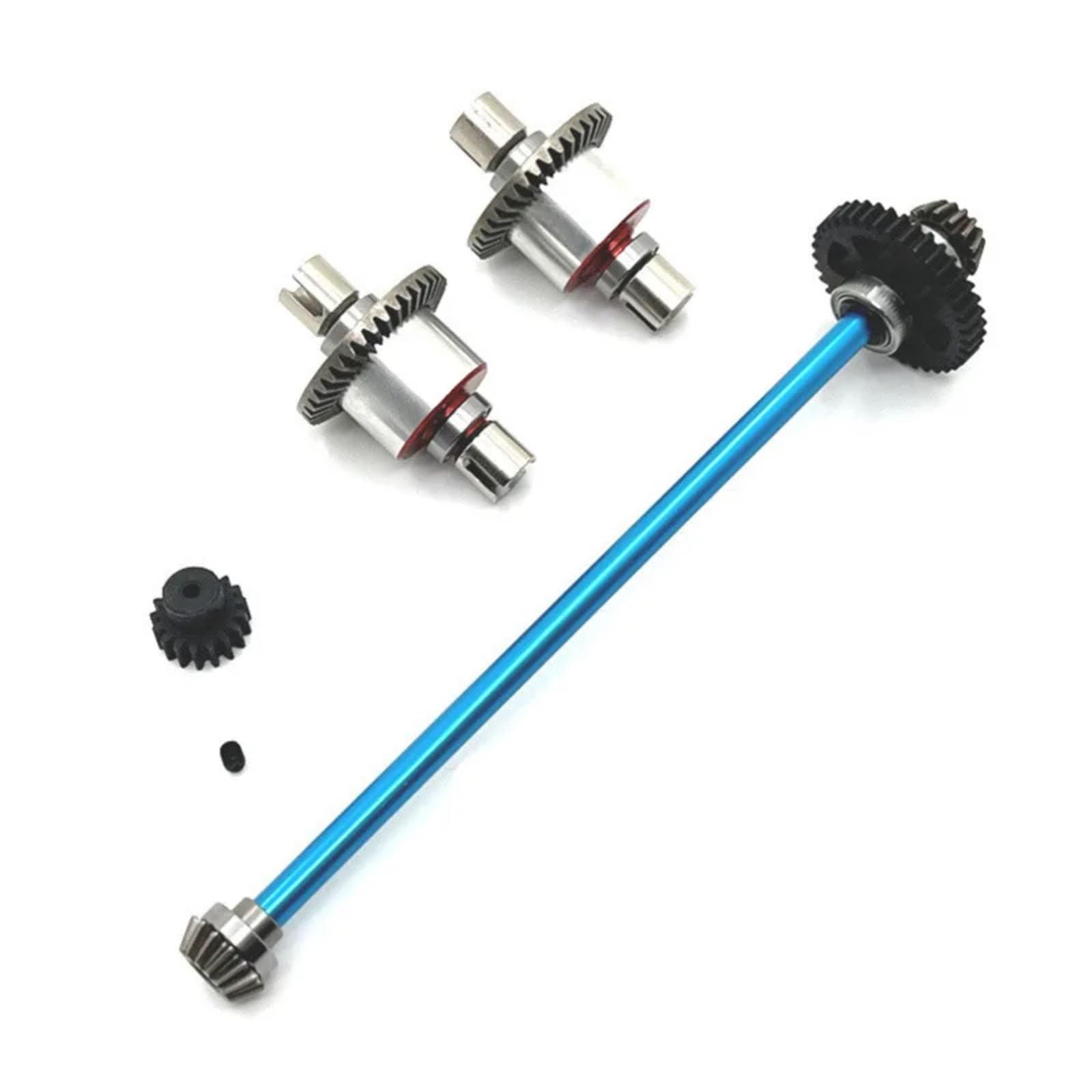 TOQPCZA Für Wltoys Für A949 A959 A969 A979 K929 1/18 RC Auto Upgrade Teile Metall Differential Und Zentrale Antriebswelle Montage 17T 38T Getriebe RC Autoteile(Blue) von TOQPCZA