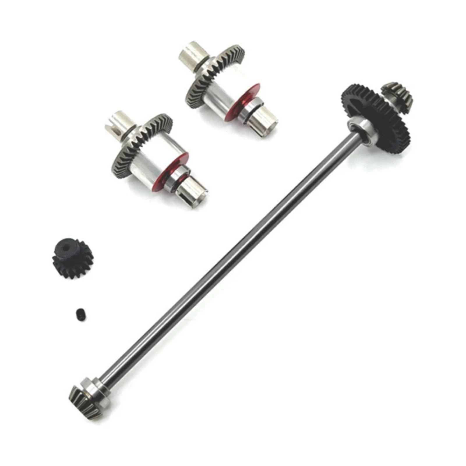 TOQPCZA Für Wltoys Für A949 A959 A969 A979 K929 1/18 RC Auto Upgrade Teile Metall Differential Und Zentrale Antriebswelle Montage 17T 38T Getriebe RC Autoteile(Grey) von TOQPCZA