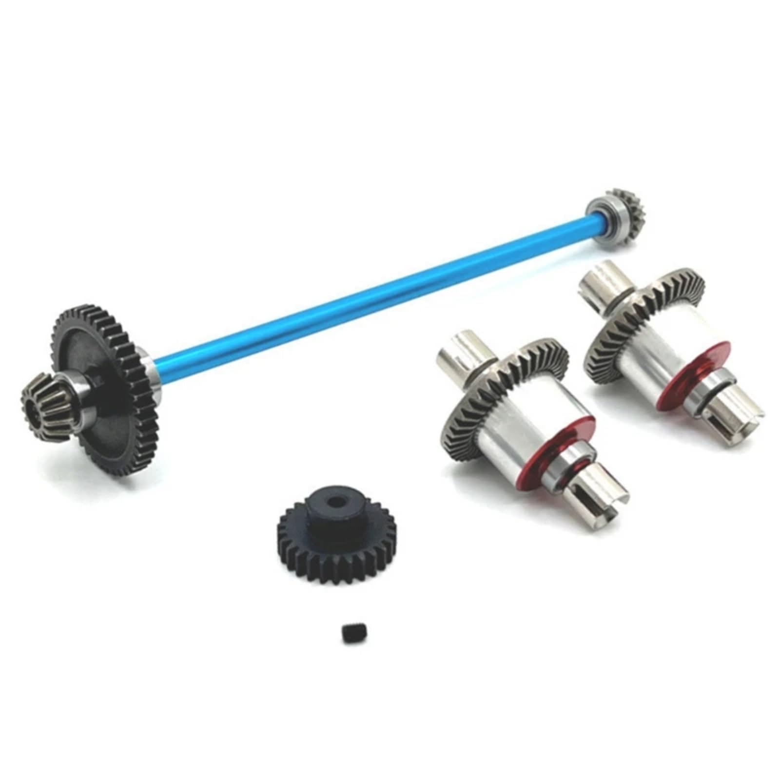 TOQPCZA Für Wltoys Für A949-B A959-B A969-B A979-B K929-B 1/18 RC Auto Upgrade Teile Metall Differential Und Zentrale Antriebswelle Montage 27T 38T RC Autoteile(Blue) von TOQPCZA