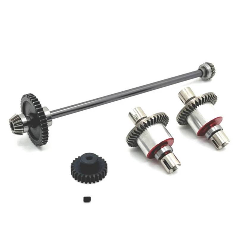 TOQPCZA Für Wltoys Für A949-B A959-B A969-B A979-B K929-B 1/18 RC Auto Upgrade Teile Metall Differential Und Zentrale Antriebswelle Montage 27T 38T RC Autoteile(Gray) von TOQPCZA