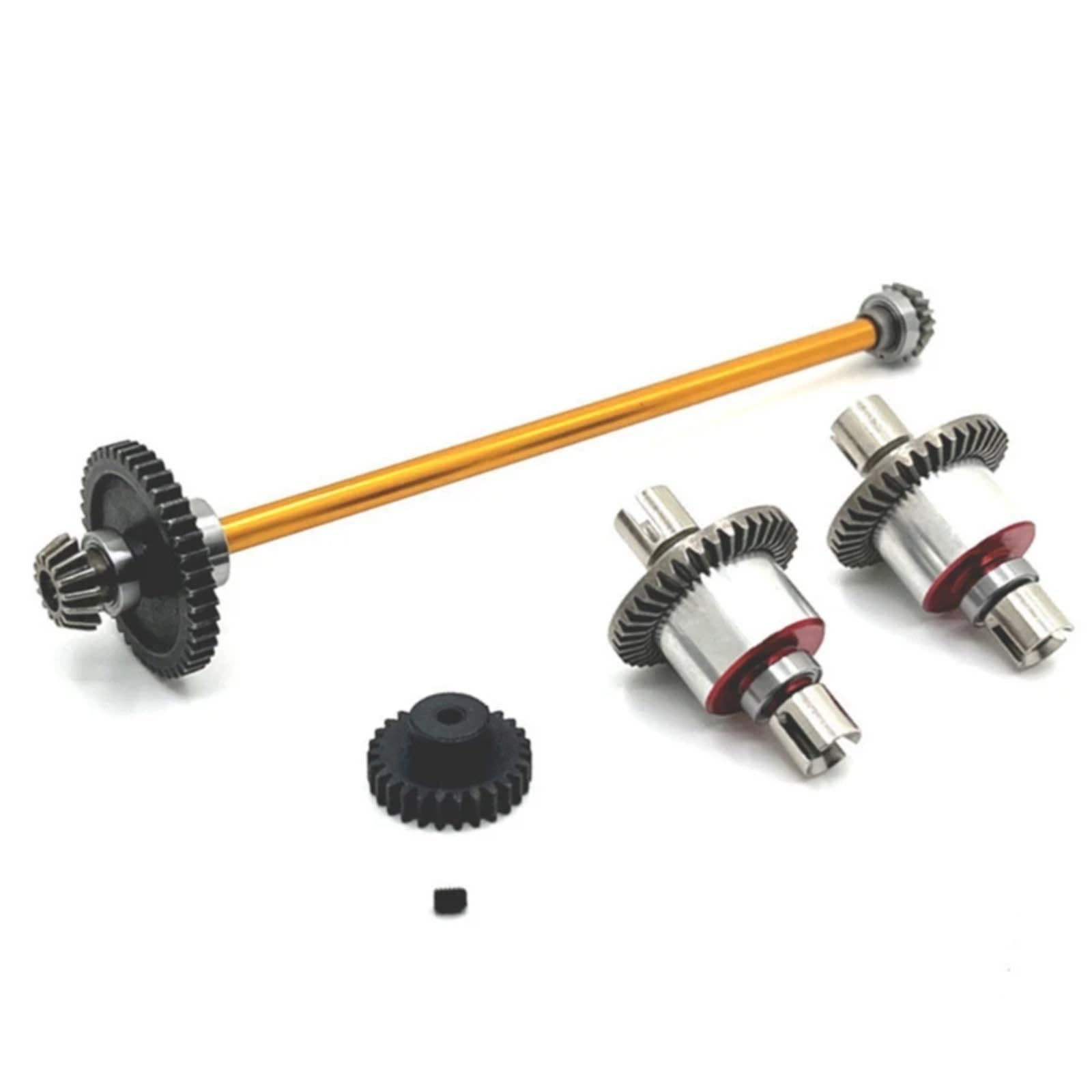 TOQPCZA Für Wltoys Für A949-B A959-B A969-B A979-B K929-B 1/18 RC Auto Upgrade Teile Metall Differential Und Zentrale Antriebswelle Montage 27T 38T RC Autoteile(Yellow) von TOQPCZA