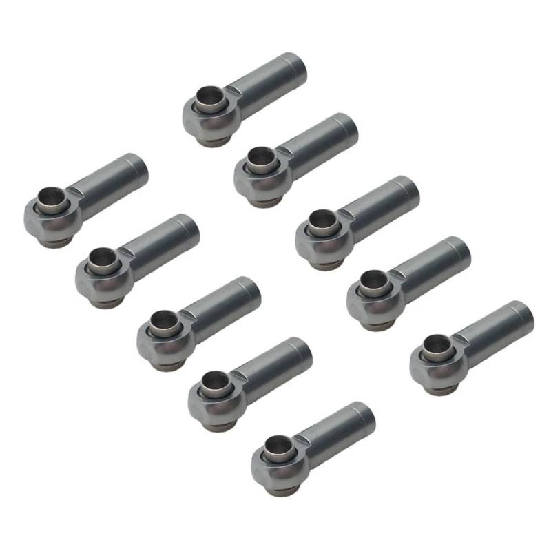 TOQPCZA Für Wltoys Für A959 12428 144001 RC Auto Upgrades Teile 10Pcs Metall M 2,5 Link Rod Spurstangenkopf Kugelgelenk RC Autoteile(Grey) von TOQPCZA