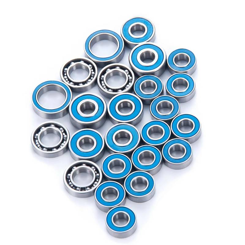TOQPCZA RC Autoteile Für Axial Für Capra Für Currie F9 1/10 24Pcs Radnabe Achsen Abgedichtete Lager Kit RC Crawler Auto LKW Modell Teile von TOQPCZA