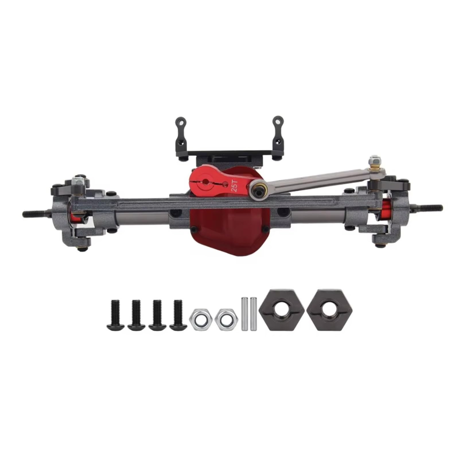 TOQPCZA RC Autoteile Für Axial Für SCX10 1/10 RC Auto Vorne Und Hinten Metall Achse Mit Adapter Servo Arm RC Track Auto Upgrade Teile(Front) von TOQPCZA