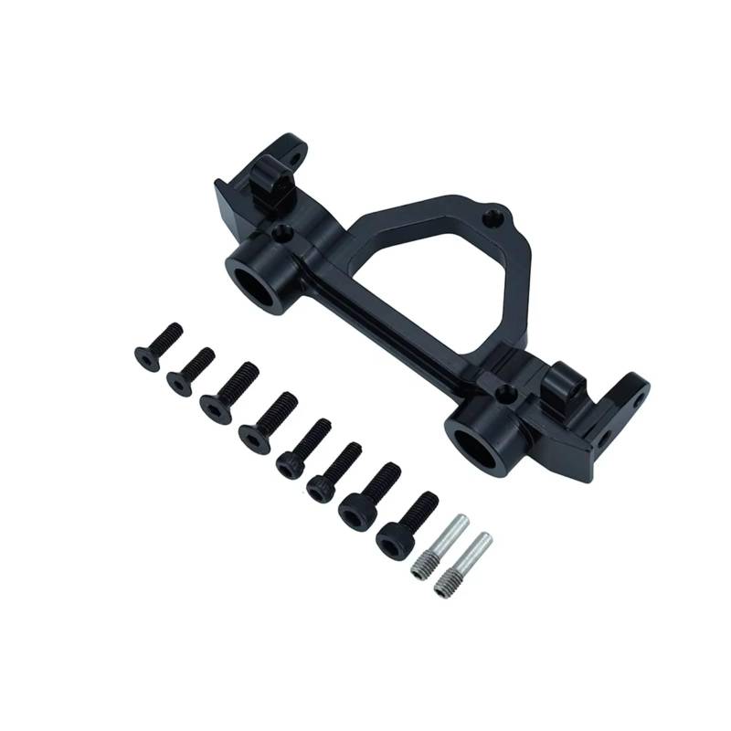 TOQPCZA RC Autoteile Für Axial Für SCX10 D90 1/10 RC Auto Vorderen Und Hinteren Stoßfänger Halterungen Aluminium Montage Strahl Rahmen Track Auto Teile(Black,Rear) von TOQPCZA