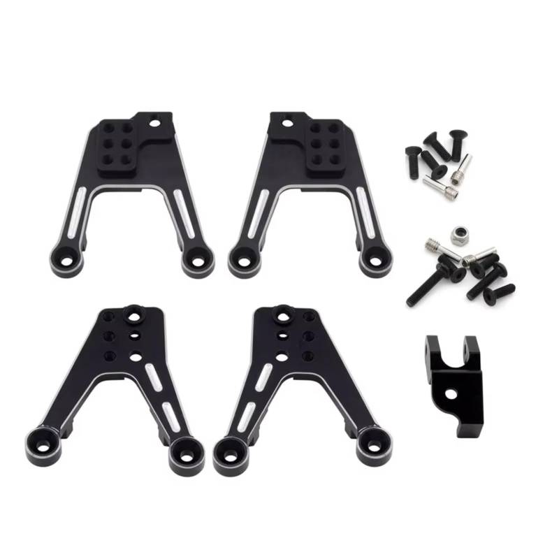 TOQPCZA RC Autoteile Für Axial Für SCX10 II 1/10 Aluminium Legierung Stoßdämpfer Turm RC Auto Upgrade Teile RC Crawler Zubehör(Black) von TOQPCZA