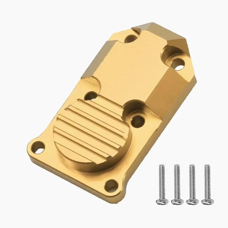 TOQPCZA RC Autoteile Für Axial Für SCX24 90081 1/24 Ausgleichsgewicht Diff-Abdeckung Gehäuse Achse Portalantrieb RC Auto Upgrade Teile Ersatzzubehör(Yellow) von TOQPCZA