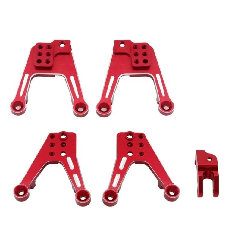 TOQPCZA RC Autoteile Für Axial Für Scx10 II 90046 90047 1/10 RC Crawler Auto Upgrade Teile Metall Vorne Und Hinten Stoßdämpfer Türme Montieren(Red) von TOQPCZA
