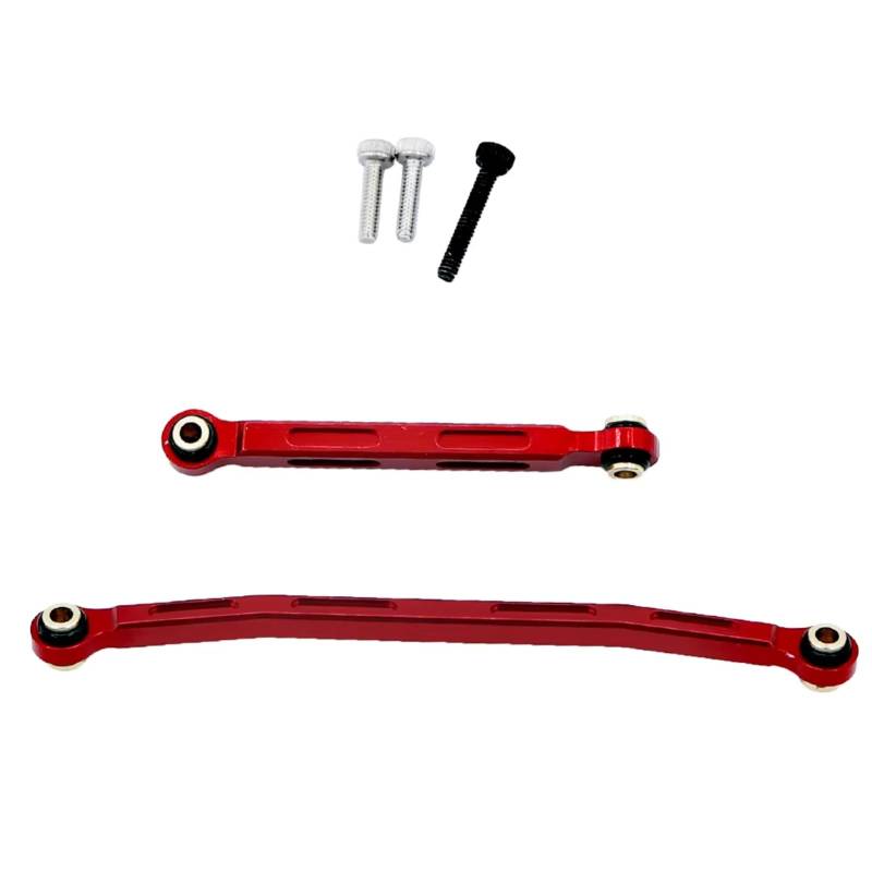 TOQPCZA RC Autoteile Für FMS Für FCX24 1/24 Lenkstange Verbindungsglied CNC RC Crawler Auto Upgrades Teile Zubehör Fernbedienung Auto Ersatzteile(Red) von TOQPCZA