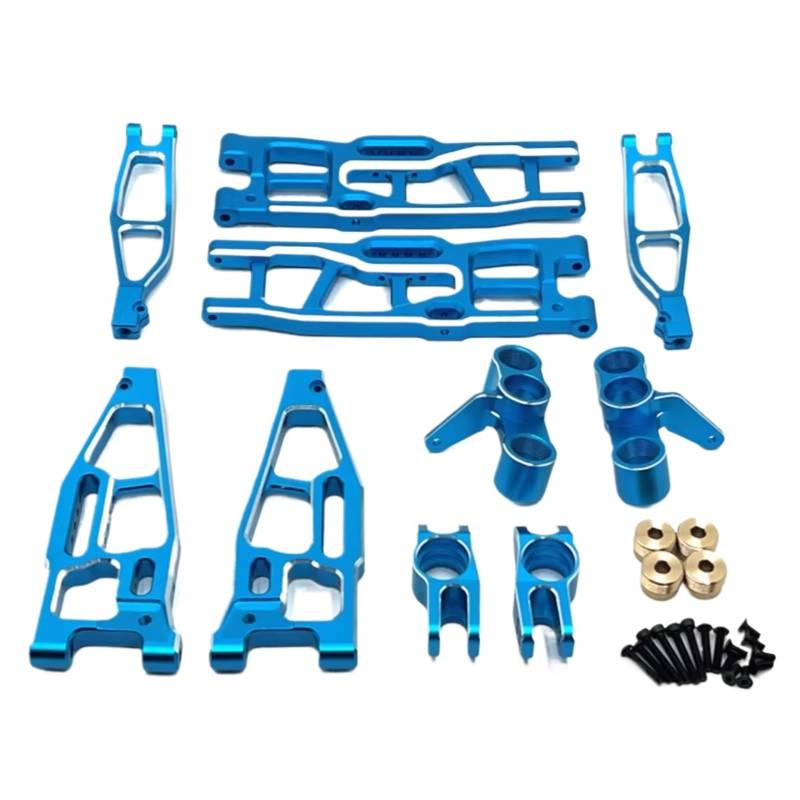 TOQPCZA RC Autoteile Für FS Für Racing Für Tank Für Atom Sharks Leopard Für Focus 6S 1/8 Metall Vorder- Und Hinterradaufhängung Lenkblock RC Auto Upgrade Teile(Blue) von TOQPCZA