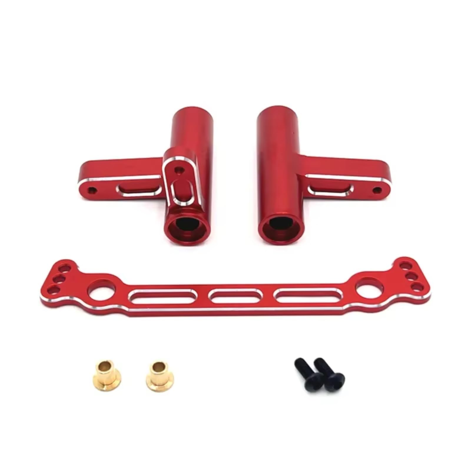 TOQPCZA RC Autoteile Für FS Für Racing Für Tank Für Atom Sharks Leopard Für Focus 6S 1/8 Metalllenkgruppe Lenkung RC-Auto-Upgrade-Teile Zubehör(Red) von TOQPCZA