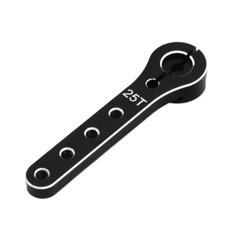 TOQPCZA RC Autoteile Für Futaba Für HSP Für Wltoys Für Axial Für SCX10 Für Traxxas 1/10 RC Crawler Auto Boot Teile 56mm 25T Metall Servo Arm Verlängerung Servo Horn(Black) von TOQPCZA