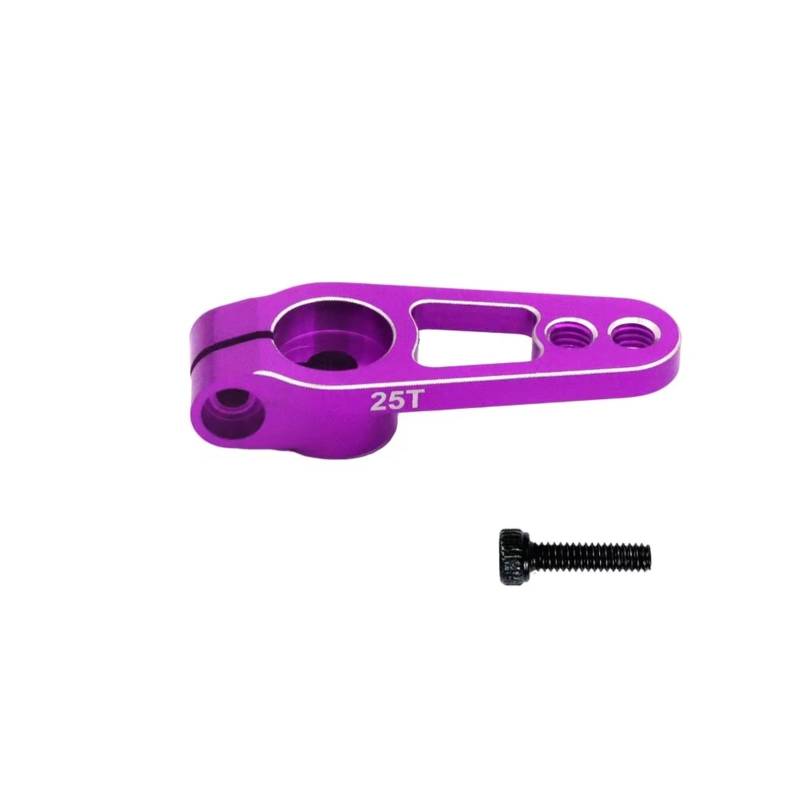 TOQPCZA RC Autoteile Für Futaba Für Savox Power HD Motor Für Sakura D4 RC 25T Servo Horn Arm 25 Zähne Spline M3 Klemm Lenkgetriebe(Purple) von TOQPCZA