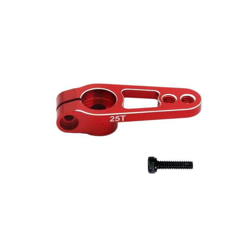 TOQPCZA RC Autoteile Für Futaba Für Savox Power HD Motor Für Sakura D4 RC 25T Servo Horn Arm 25 Zähne Spline M3 Klemm Lenkgetriebe(Red) von TOQPCZA