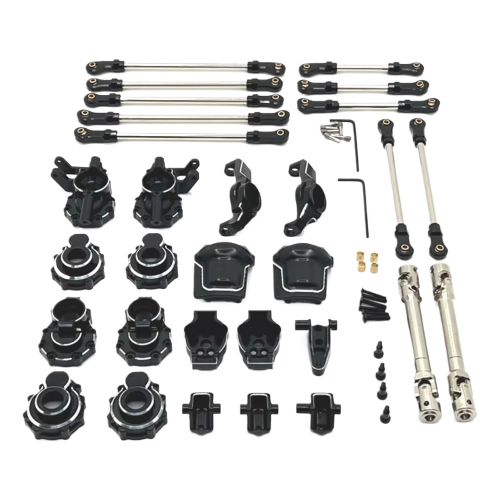 TOQPCZA RC Autoteile Für HB Für Toys R1001 R1002 R1003 1/10 Portal Achse Getriebe Gehäuse Diff Abdeckung Achse Montieren Antriebswelle Link Kit RC Auto Upgrade Teile(Black) von TOQPCZA