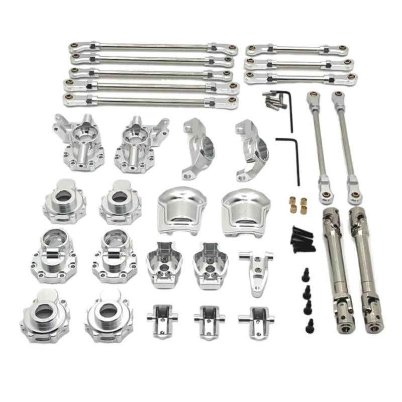 TOQPCZA RC Autoteile Für HB Für Toys R1001 R1002 R1003 1/10 Portal Achse Getriebe Gehäuse Diff Abdeckung Achse Montieren Antriebswelle Link Kit RC Auto Upgrade Teile(Silver) von TOQPCZA