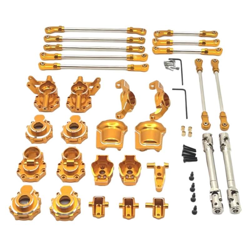 TOQPCZA RC Autoteile Für HB Für Toys R1001 R1002 R1003 1/10 Portal Achse Getriebe Gehäuse Diff Abdeckung Achse Montieren Antriebswelle Link Kit RC Auto Upgrade Teile(Yellow) von TOQPCZA