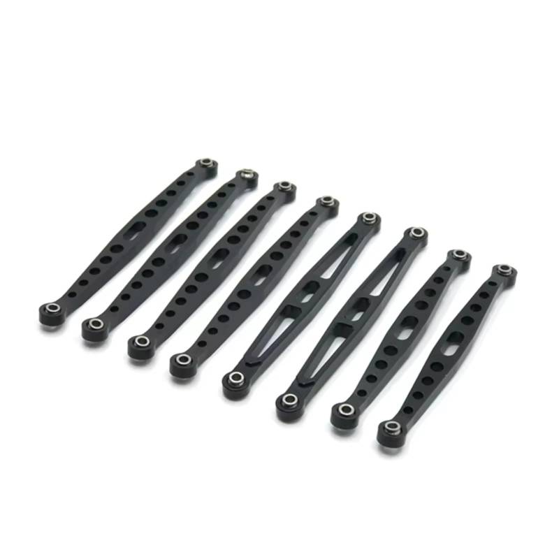 TOQPCZA RC Autoteile Für HB Für Toys ZP1001 ZP1002 ZP1003 ZP1004 ZP1005 ZP1008 1/10 8 Stücke Metall Für Chassis Aufhängung Link Stange Spurstange RC Auto Upgrade Teile(Black) von TOQPCZA
