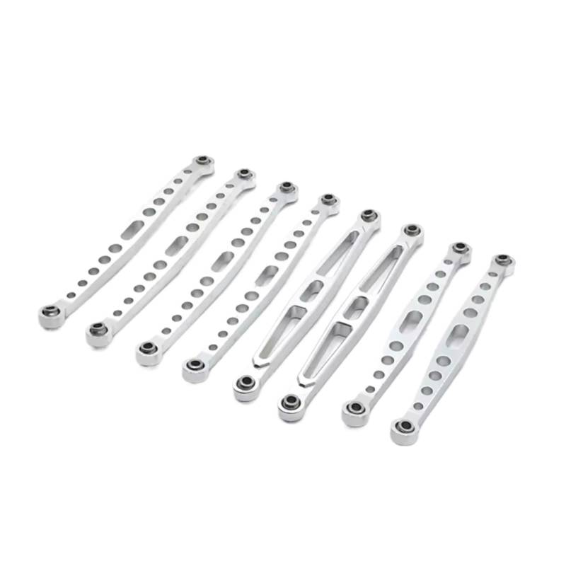 TOQPCZA RC Autoteile Für HB Für Toys ZP1001 ZP1002 ZP1003 ZP1004 ZP1005 ZP1008 1/10 8 Stücke Metall Für Chassis Aufhängung Link Stange Spurstange RC Auto Upgrade Teile(Silver) von TOQPCZA