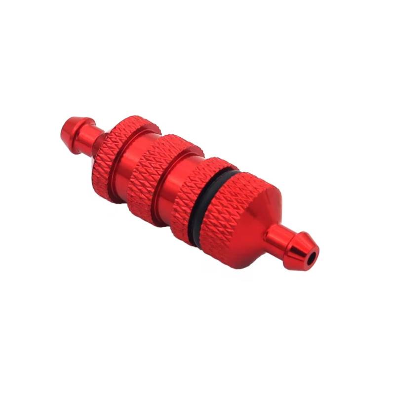 TOQPCZA RC Autoteile Für HSP Für Racing 02156 Für HSP 94122 94188 Für Traxxas Für TRX4 Für Nitro 1/8 1/10 RC Modell Auto Ersatzteile 1PCS Metall Filter(Red) von TOQPCZA
