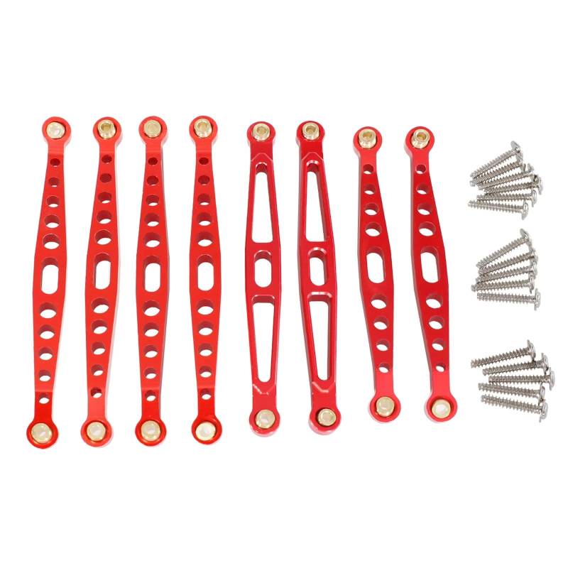 TOQPCZA RC Autoteile Für HuangBo Für ZP1001 ZP1002 ZP1003 ZP1004 ZP1006 ZP1007 ZP1008 ZP1009 ZP1010 1/10 Metall Upgrade Teile Zubehör Modifikation Feste Spurstange(Red) von TOQPCZA