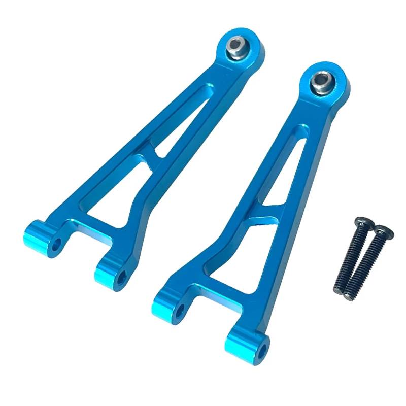 TOQPCZA RC Autoteile Für Hyper Go 1/14 14209 14210 H14B Fernbedienung RC Auto Upgrade Metall Teile Änderung Vorne Oben Für Schaukel Arm Upgrade Teile(Blue) von TOQPCZA