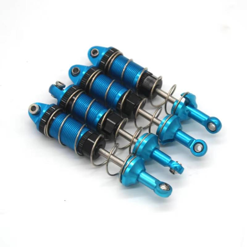 TOQPCZA RC Autoteile Für Hyper Go Für MJX 16207 16208 16209 16210 H16 H16BM H16PL 1/16 RC Auto Metall Upgrade Teile Vorne Und Hinten Stoßdämpfer(Blue) von TOQPCZA
