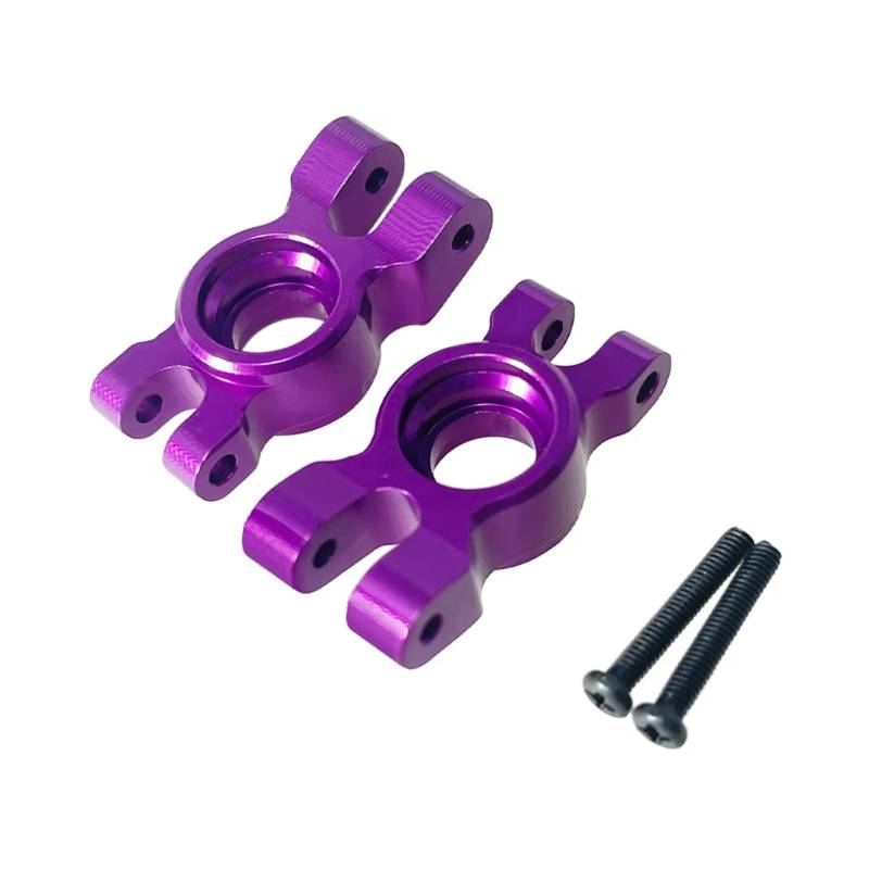 TOQPCZA RC Autoteile Für Hyper Go Für MJX Für 14209 14210 H14BM 1/14 Rc Auto Fernbedienung Teile Metall Upgrade Änderung Hinterrad Feste Basis Zubehör(Purple) von TOQPCZA