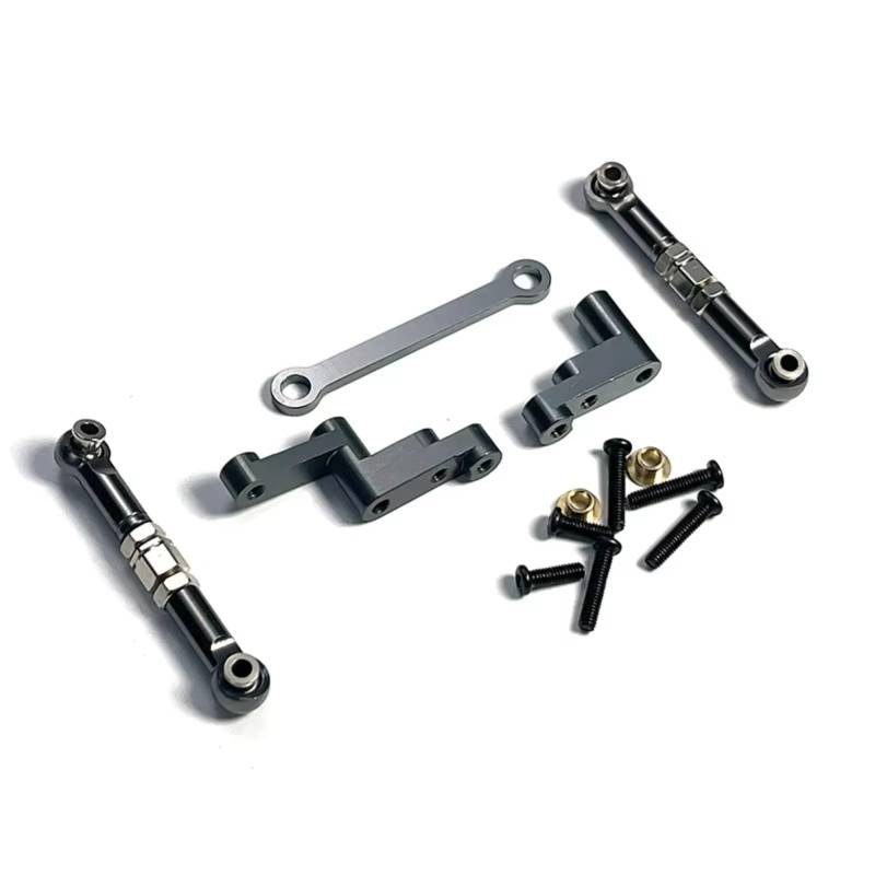 TOQPCZA RC Autoteile Für Hyper Go Für MJX Für 16207 16208 16209 16210 H16 H16BM 1/16 RC Auto Metall Teile Spurstange Montage(Gray) von TOQPCZA