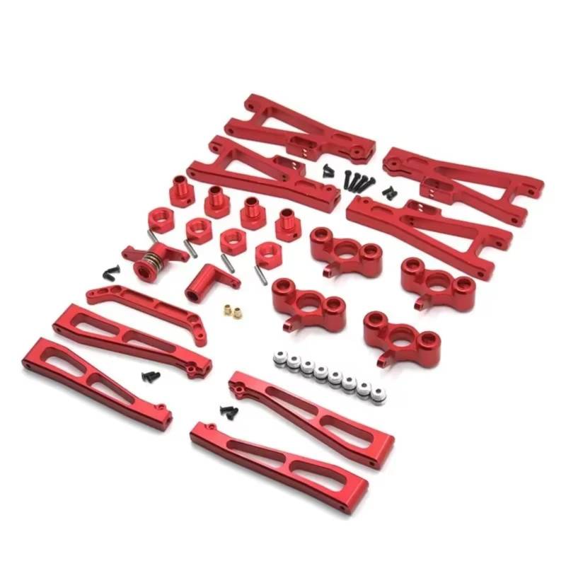 TOQPCZA RC Autoteile Für JBL 1/10 J3 Metall Modifikation Zubehör Kits Zusammenfassung RC Auto Upgrade Zubehör Fernbedienung Auto Ersatzteile(Red) von TOQPCZA
