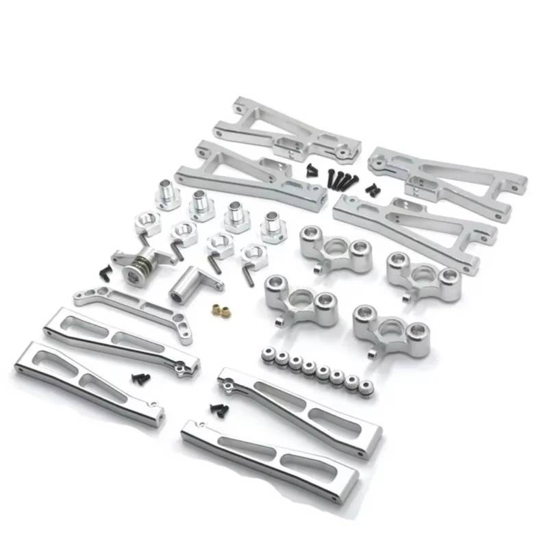 TOQPCZA RC Autoteile Für JBL 1/10 J3 Metall Modifikation Zubehör Kits Zusammenfassung RC Auto Upgrade Zubehör Fernbedienung Auto Ersatzteile(Silver) von TOQPCZA