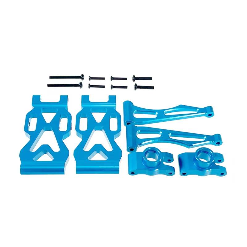 TOQPCZA RC Autoteile Für Jjrc Für Q130A Q130B Q141 Q117A Q117B Q117C Q117D 1/16 Suspension Arm Rad Für Sitz Hinterachse Für Sitz Upgrade Metall Teile Zubehör(Blue) von TOQPCZA