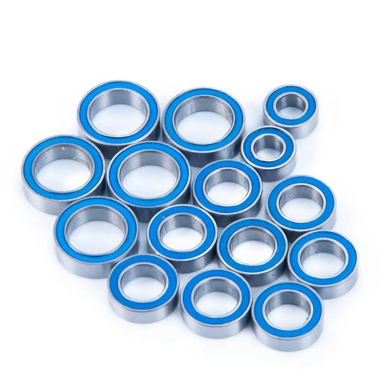 TOQPCZA RC Autoteile Für Latrax Für Teton SST Für Rally Für Prerunner 1/18 15Pcs Radnaben Achse Gummi Abgedichtete Lager Kit RC Auto Upgrade Teile von TOQPCZA