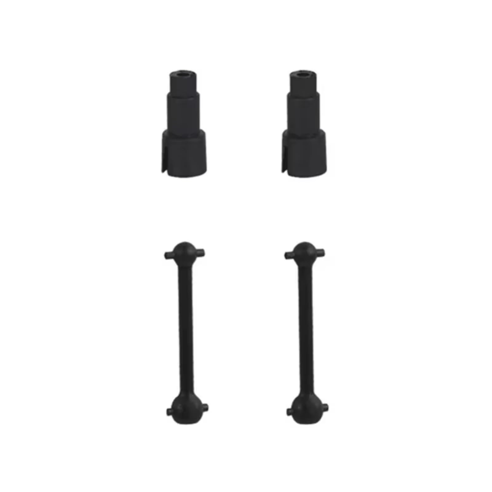 TOQPCZA RC Autoteile Für Ldrc A86 LD1801 LD1802 LD1803 LD1804 A01 A02 1/18 2 Stücke Metall Kunststoff Antriebswelle CVD Antriebswelle RC Auto Upgrade Teile Zubehör(Black Plastic) von TOQPCZA