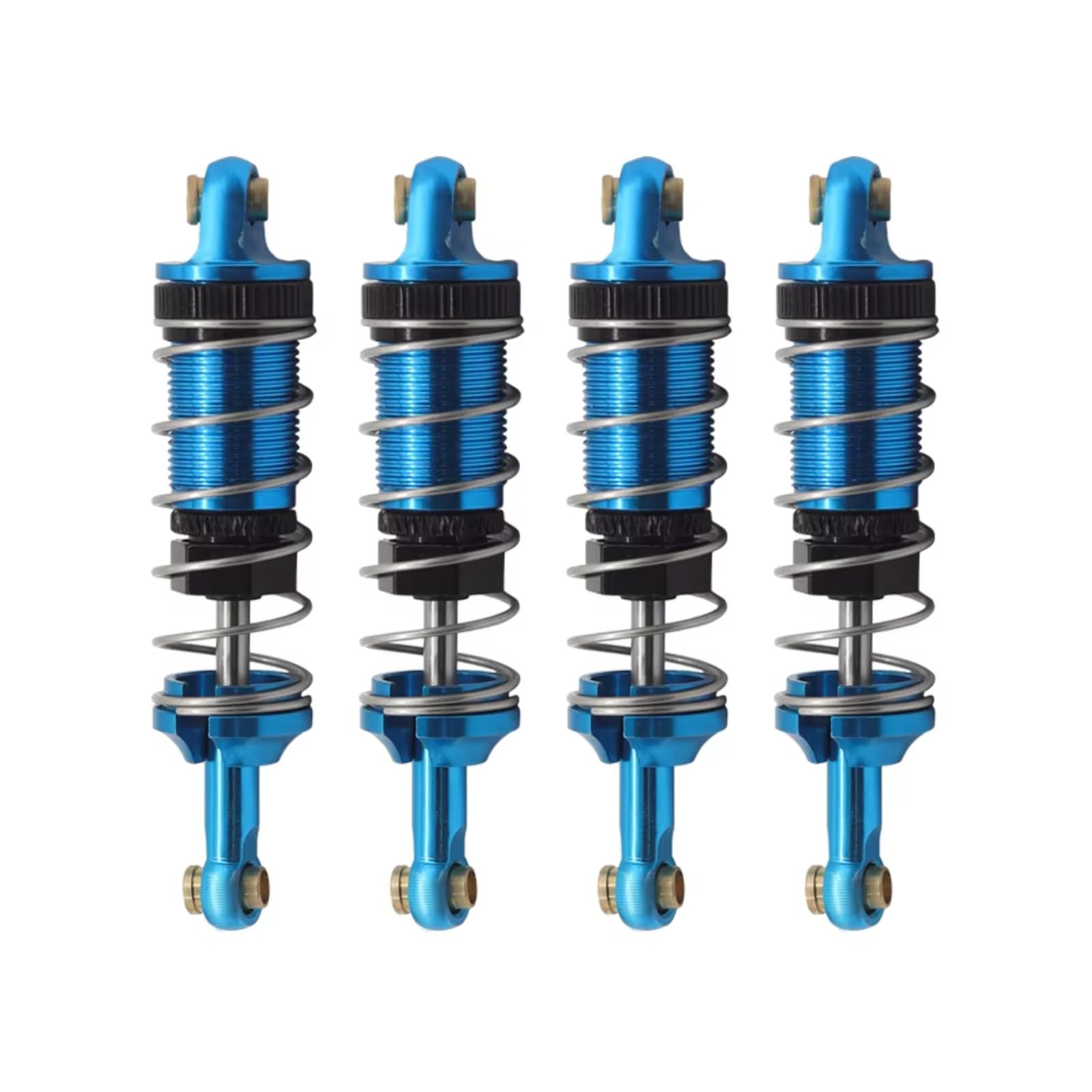 TOQPCZA RC Autoteile Für MJX Für Hyper Go 1/14 14301 14302 Rc Auto Upgrade Teile Metall Vorne Und Hinten Hydraulische Stoßdämpfer Loch Zu Loch 60MM(Blue) von TOQPCZA