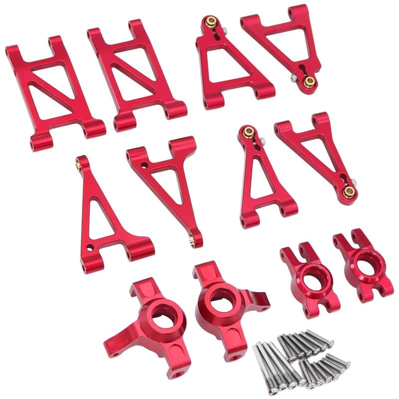 TOQPCZA RC Autoteile Für MJX Für Hyper Go 14303 14302 14301 1/14 Metalllenkung Spurstange Vorne Hinten Oberen Niedrigen Für Schaukel Arm RC Upgrade Teil(Blue,Color2) von TOQPCZA