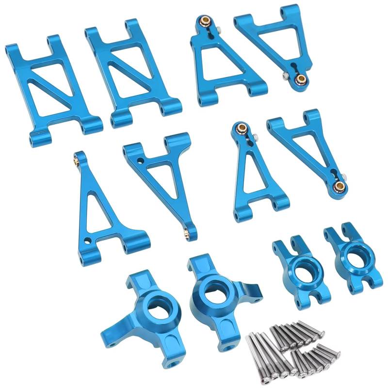 TOQPCZA RC Autoteile Für MJX Für Hyper Go 14303 14302 14301 1/14 Metalllenkung Spurstange Vorne Hinten Oberen Niedrigen Für Schaukel Arm RC Upgrade Teil(Red,Color2) von TOQPCZA