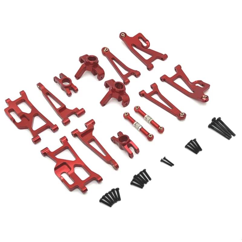 TOQPCZA RC Autoteile Für MJX Für Hyper Go Für 14209 14210 H14BM 1/14 Fernbedienung Auto Teile Und Zubehör Metall Upgrade Und Modifikation(Red) von TOQPCZA