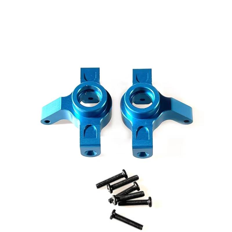 TOQPCZA RC Autoteile Für MJX Für Hyper Go Für 14301 14302 1/14 Fernbedienung Auto Geändert Zubehör Teile Verbesserte Metall Lenkung Tasse Block(Blue) von TOQPCZA