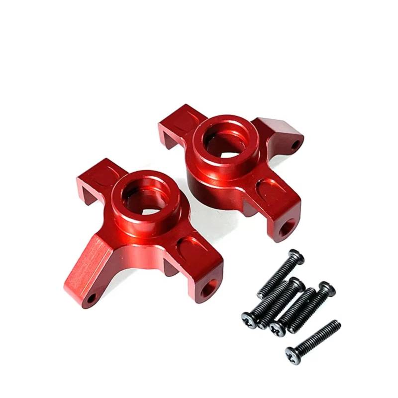 TOQPCZA RC Autoteile Für MJX Für Hyper Go Für 14301 14302 1/14 Fernbedienung Auto Geändert Zubehör Teile Verbesserte Metall Lenkung Tasse Block(Red) von TOQPCZA