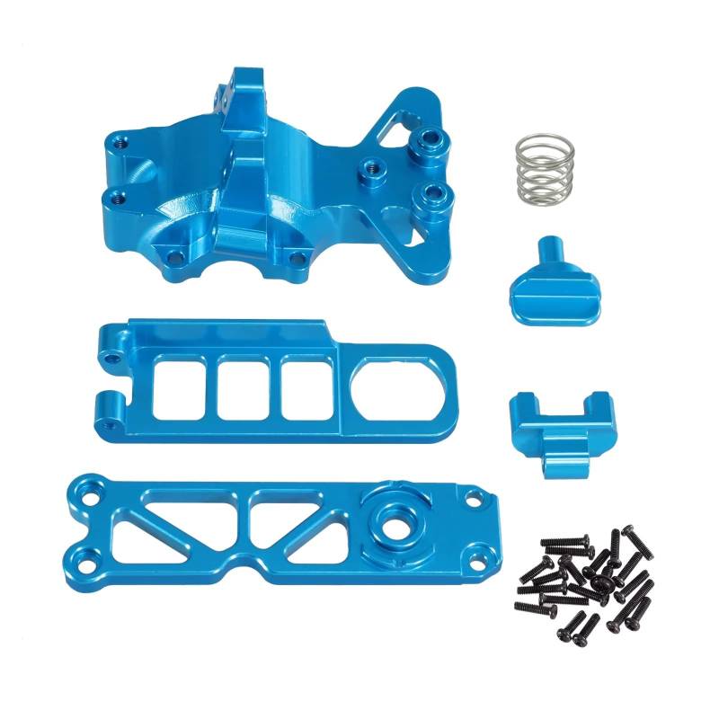 TOQPCZA RC Autoteile Für MJX Für Hyper Go Für 16207 16208 16209 16210 H16BM H16PL H6V3 M162 M163 1/16 Front Upper Getriebe Abdeckung Batterie Clip Upgrade Metall Zubehör(Blue) von TOQPCZA